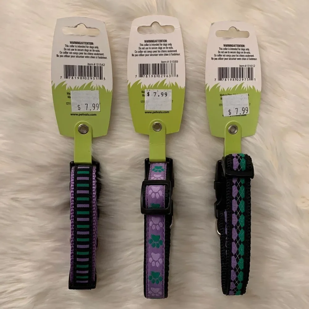 Purple jump Nylon Clip Dog Collar